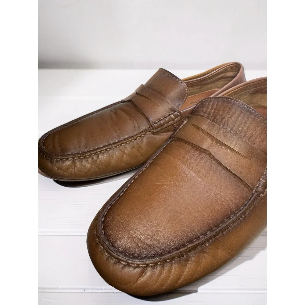 Flag Ltd. Nappa Glove Tan Leather Men's Loafer Size 10